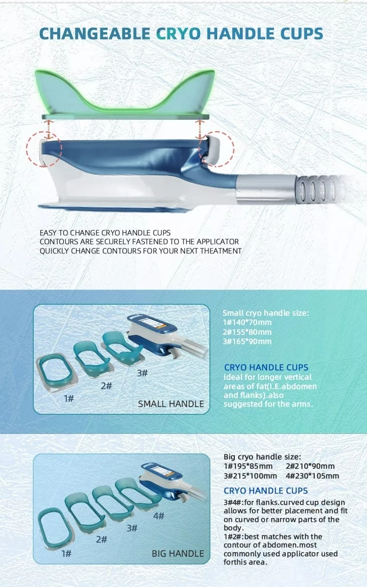 ポータブル 360 Cryo 脂肪凍結ボディ痩身マシン