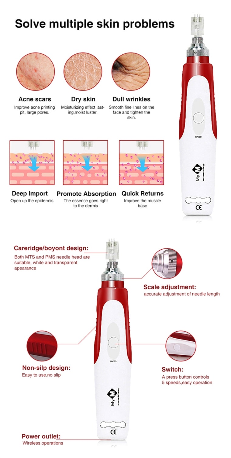 Mihoji しわ除去皮膚の若返り高品質マイクロニードル針ダーマ Microneedling ペン美容院